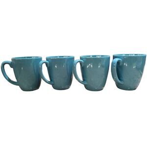 Corelle TURQUOISE TEAL 11-oz STONEWARE MUG Cup (Set Of 4)